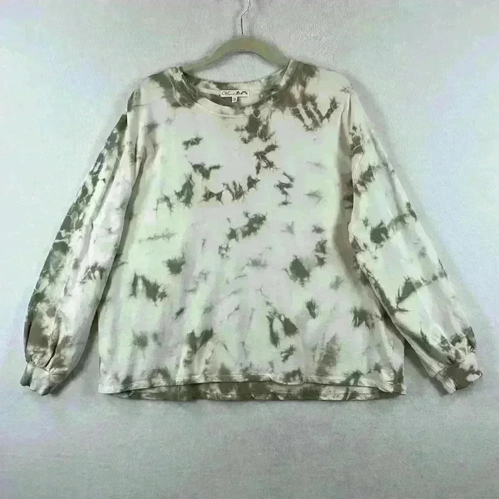 C & C California Top / Sweatshirt Women’s XL White / Tan